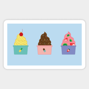 Frozen Yogurt Trio Magnet